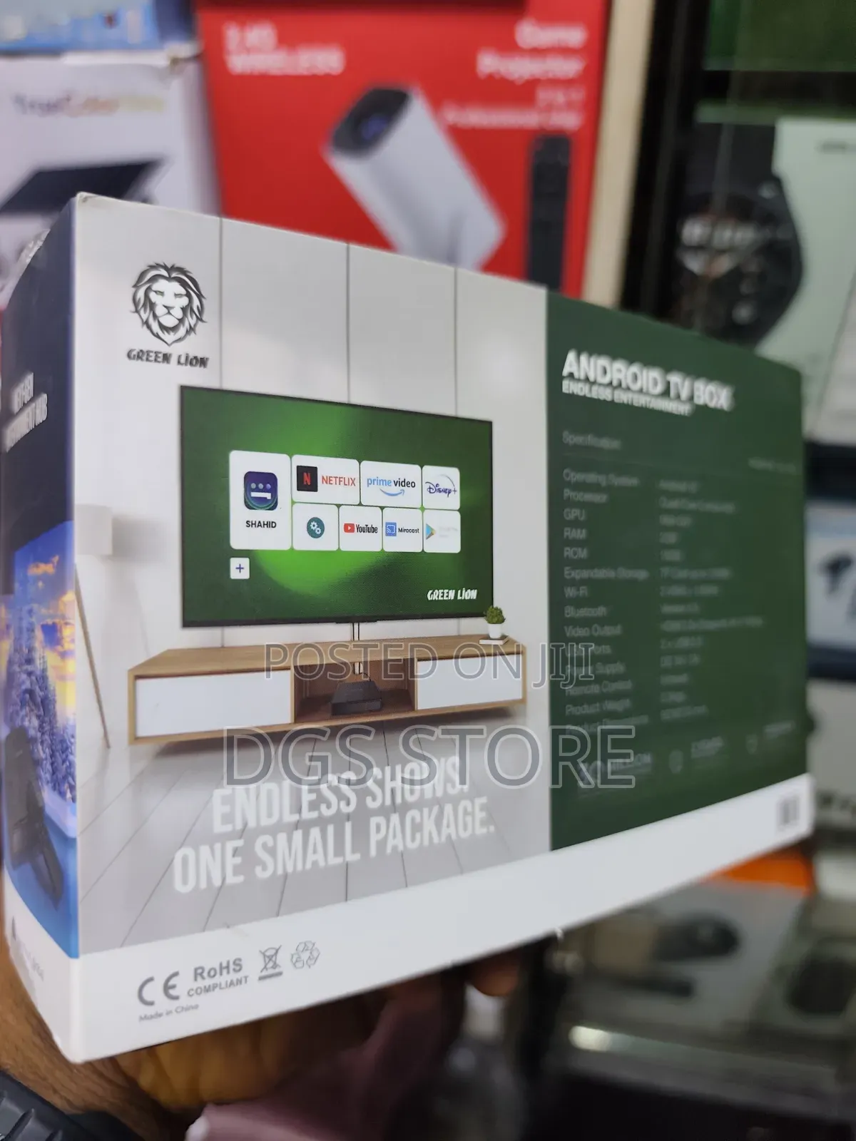 Green Lion Android Tv Box With Remote Control