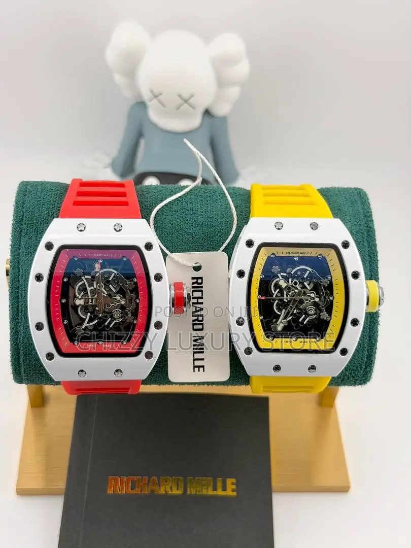 Richard Mille Quality Men Rubber Strap Wristwatch