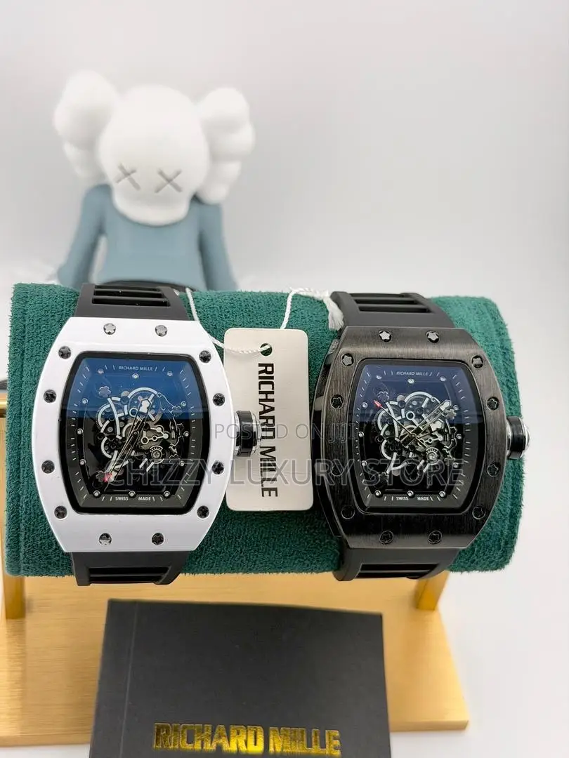 Richard Mille Quality Men Rubber Strap Wristwatch