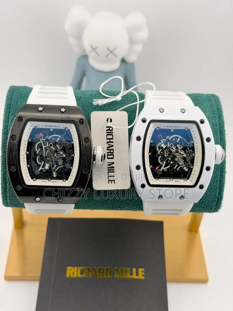 Richard Mille Quality Men Rubber Strap Wristwatch