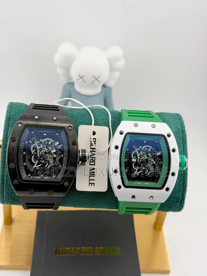 Richard Mille Quality Men Rubber Strap Wristwatch