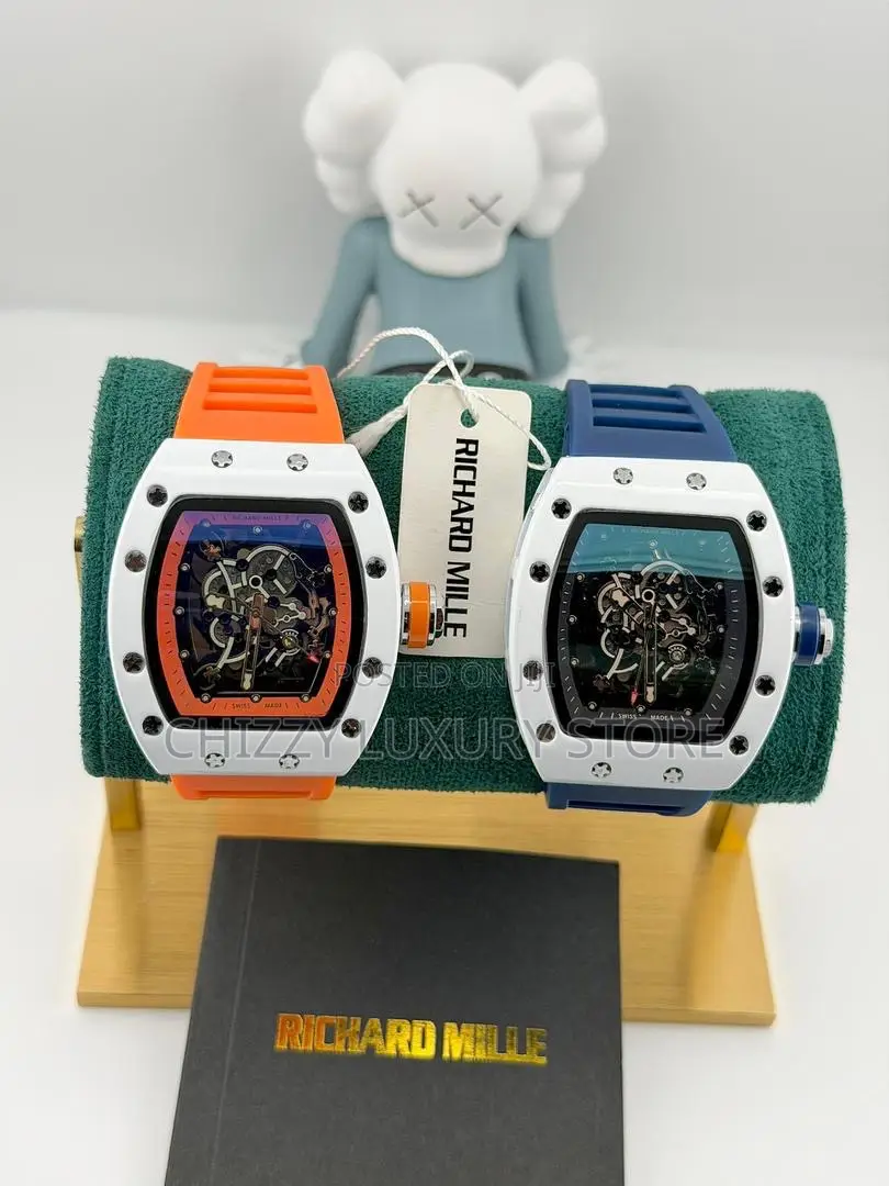 Richard Mille Quality Men Rubber Strap Wristwatch