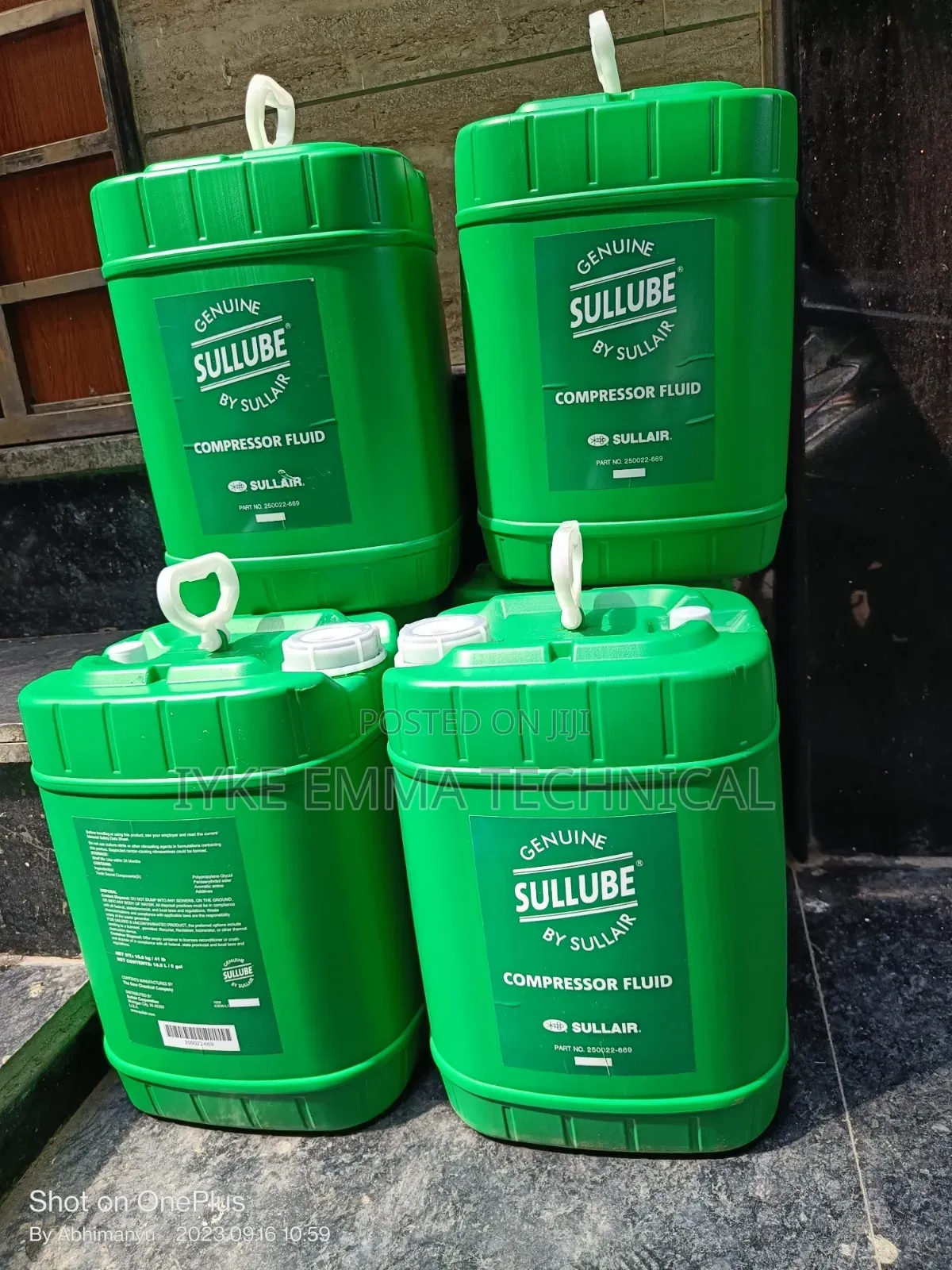 Sullube Sullair Compressor Oil 250022-669