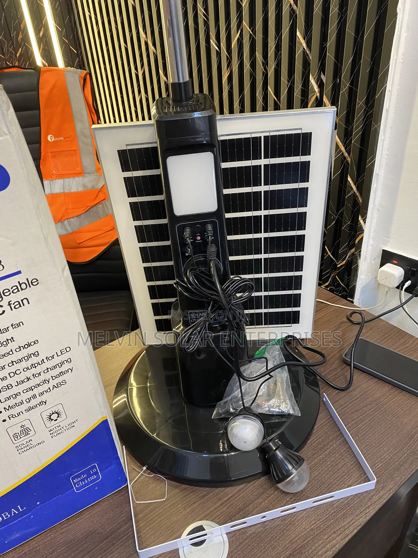 18inches Ac/Dc Hamtem Solar Standing Fan Available in Store Now Dm