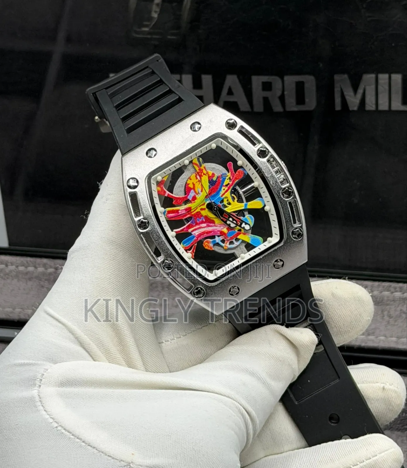 Luxury Skeleton Richard Mille Rubber Strap