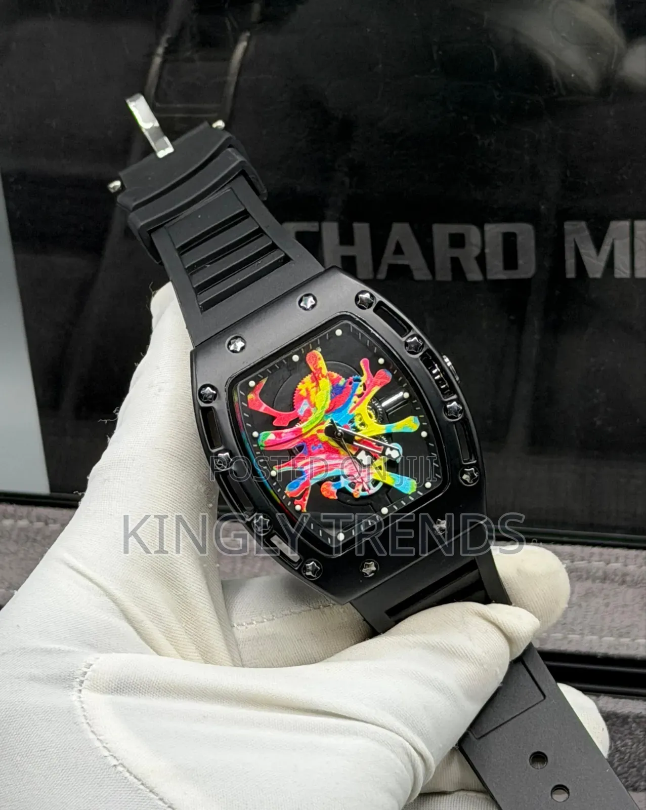 Luxury Skeleton Richard Mille Rubber Strap