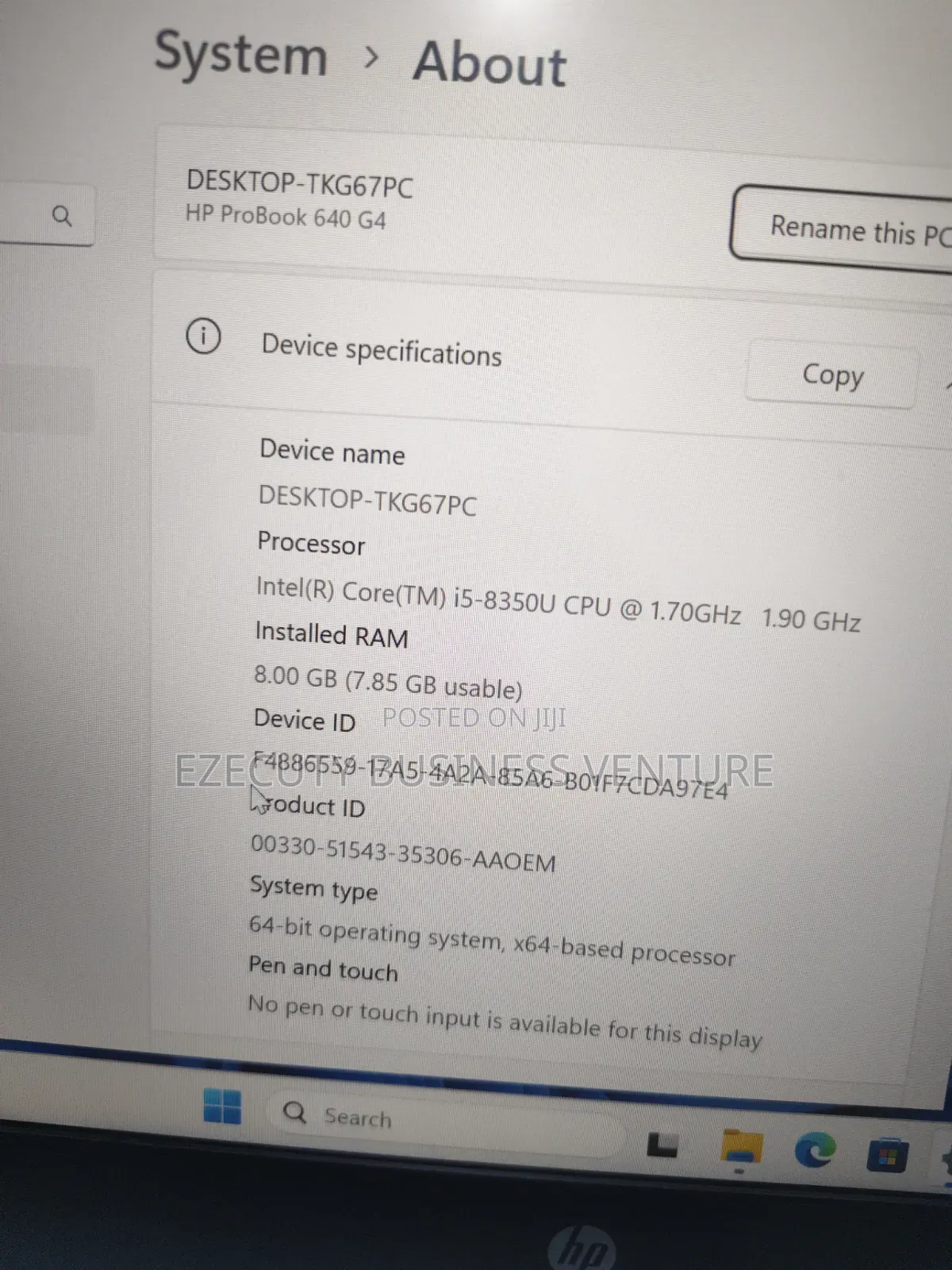 Laptop HP ProBook 640 G4 8GB Intel Core i5 SSD 256GB