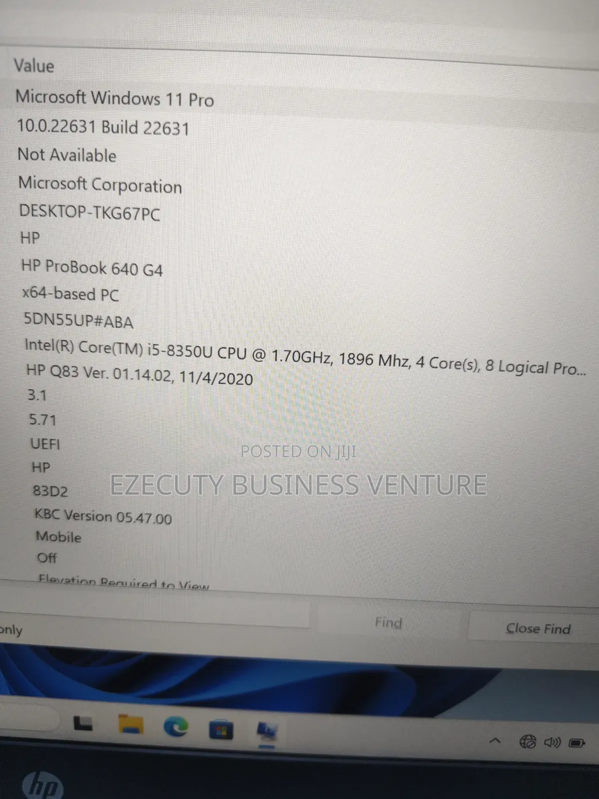 Laptop HP ProBook 640 G4 8GB Intel Core i5 SSD 256GB