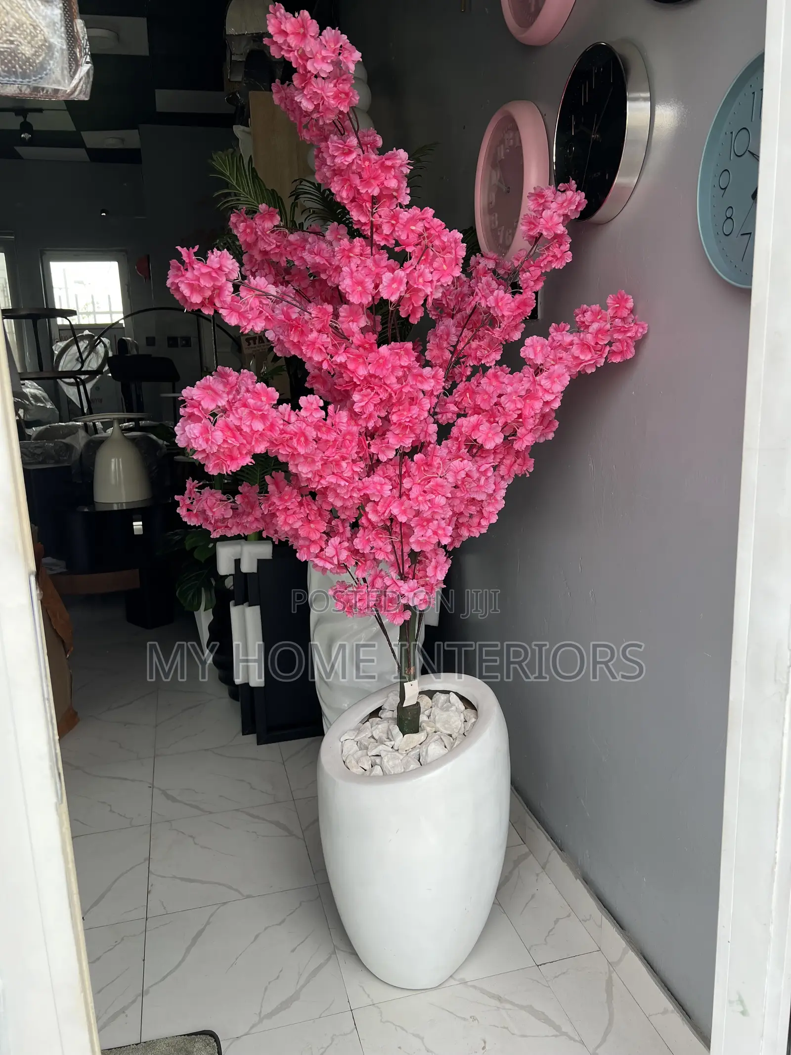Pink Flower With Pot