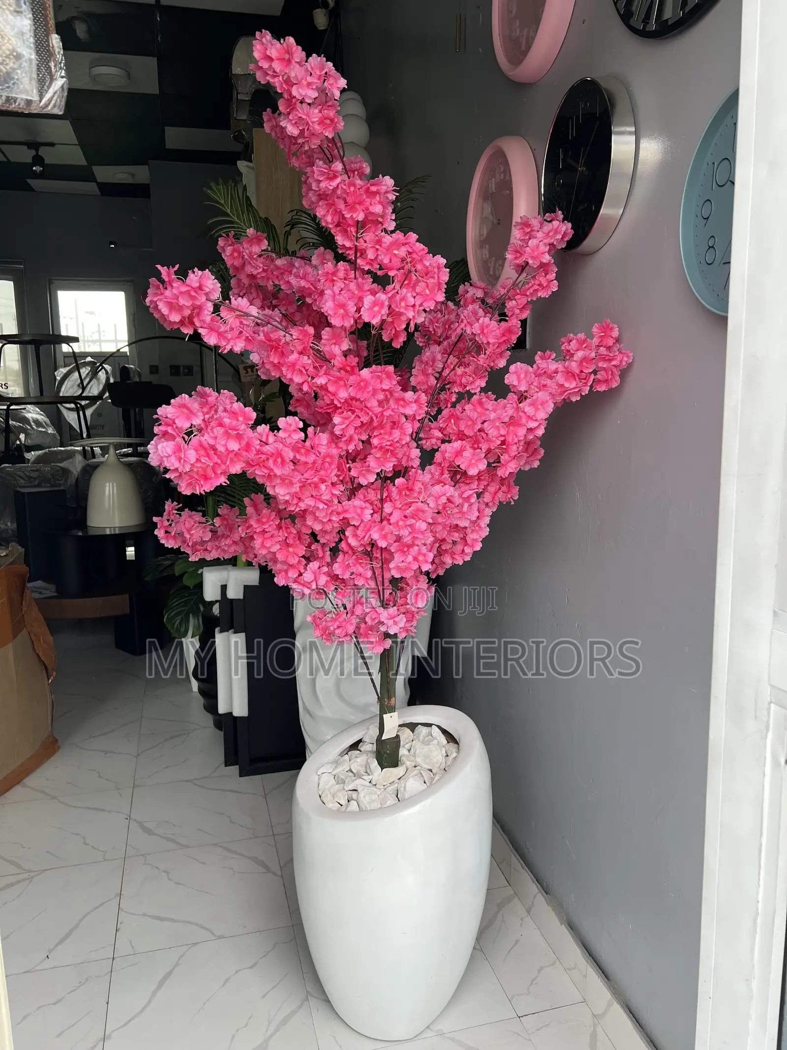 Pink Flower With Pot