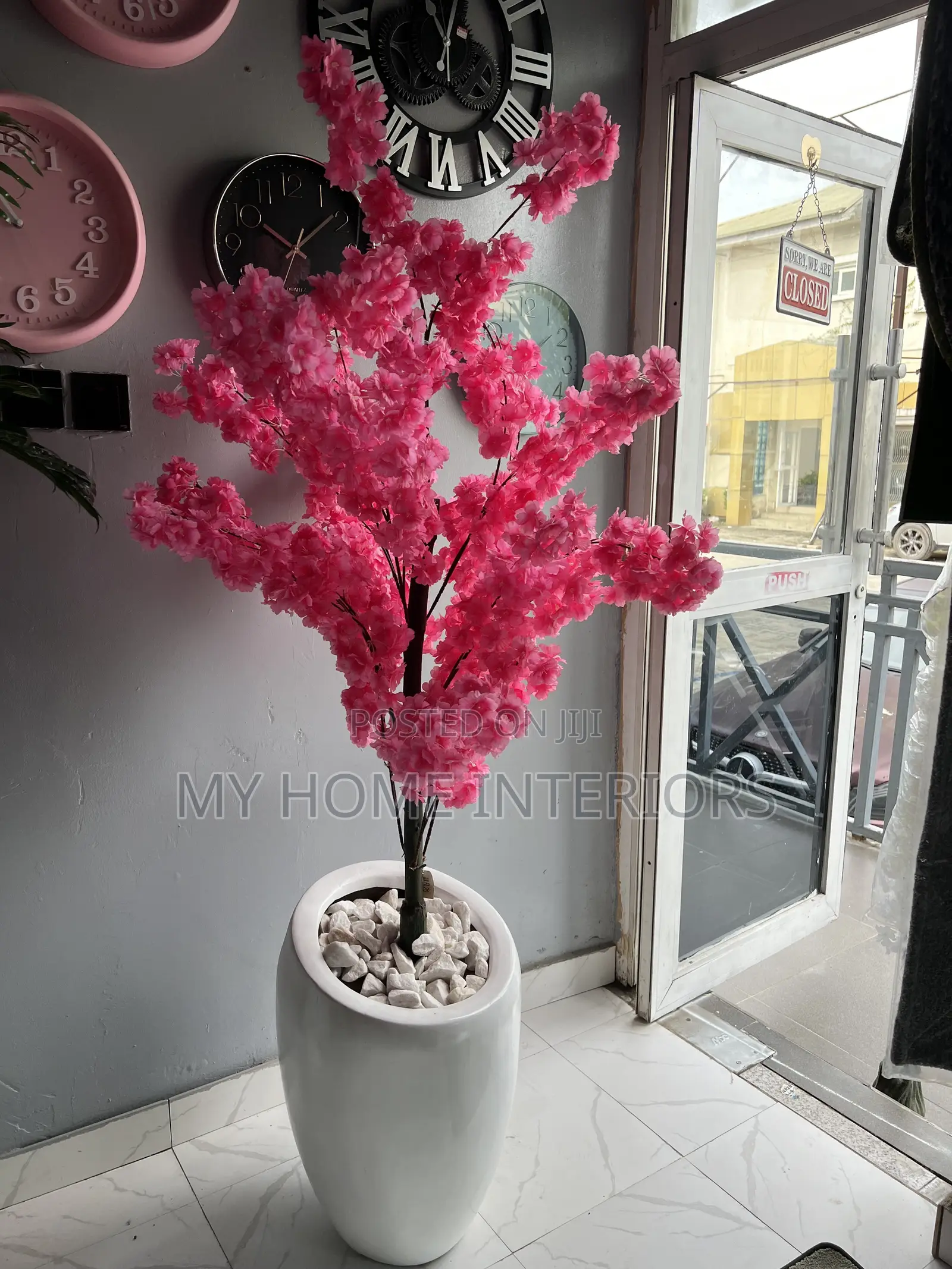 Pink Flower With Pot