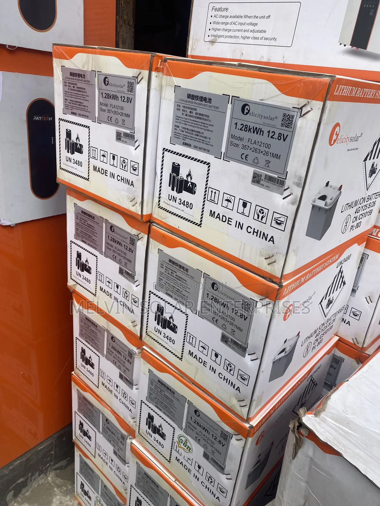 1.28kwh 12.8v Felicity Solar Lithium Ion Phosphate Batteries A