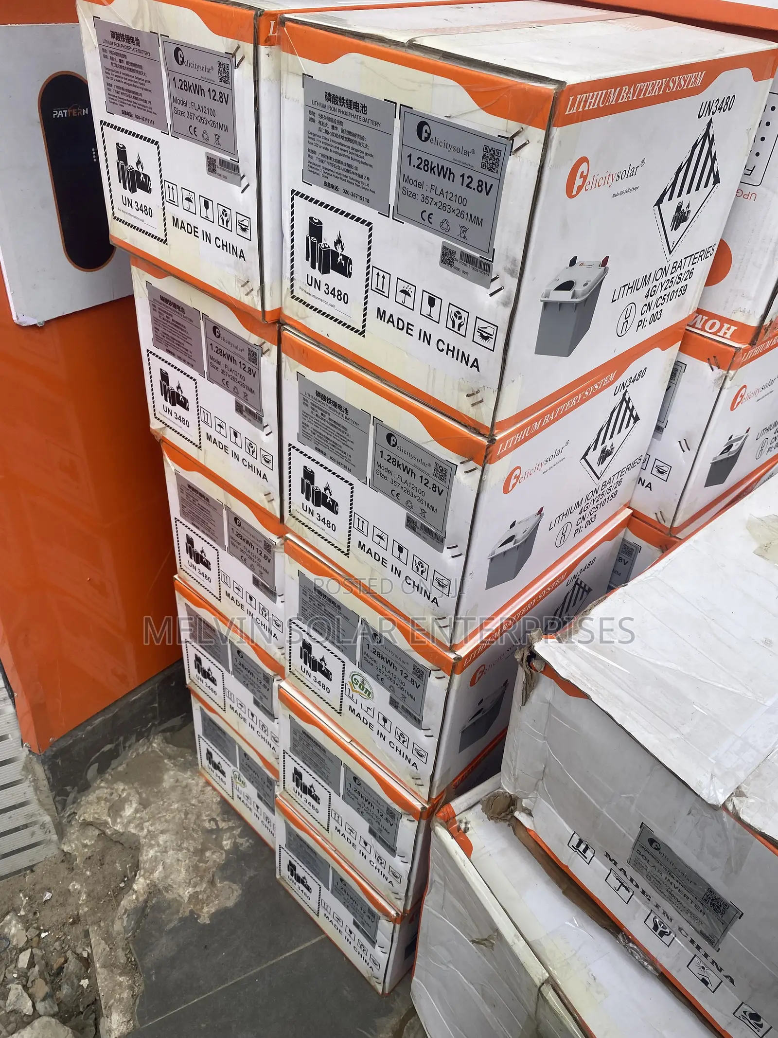 1.28kwh 12.8v Felicity Solar Lithium Ion Phosphate Batteries A
