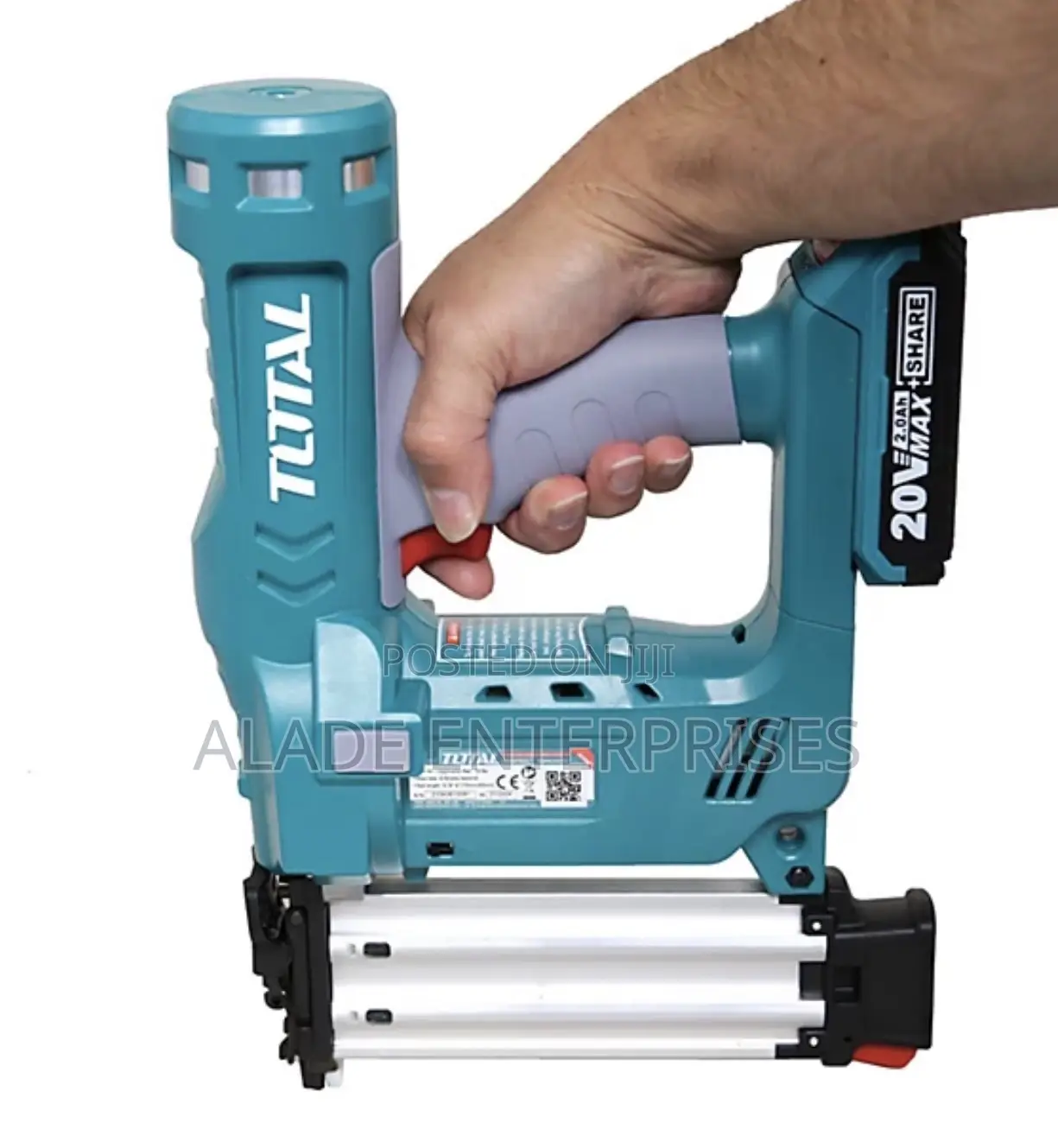 Total Cordless Brad Nailer 15mm to 50mm With Battery and Charger