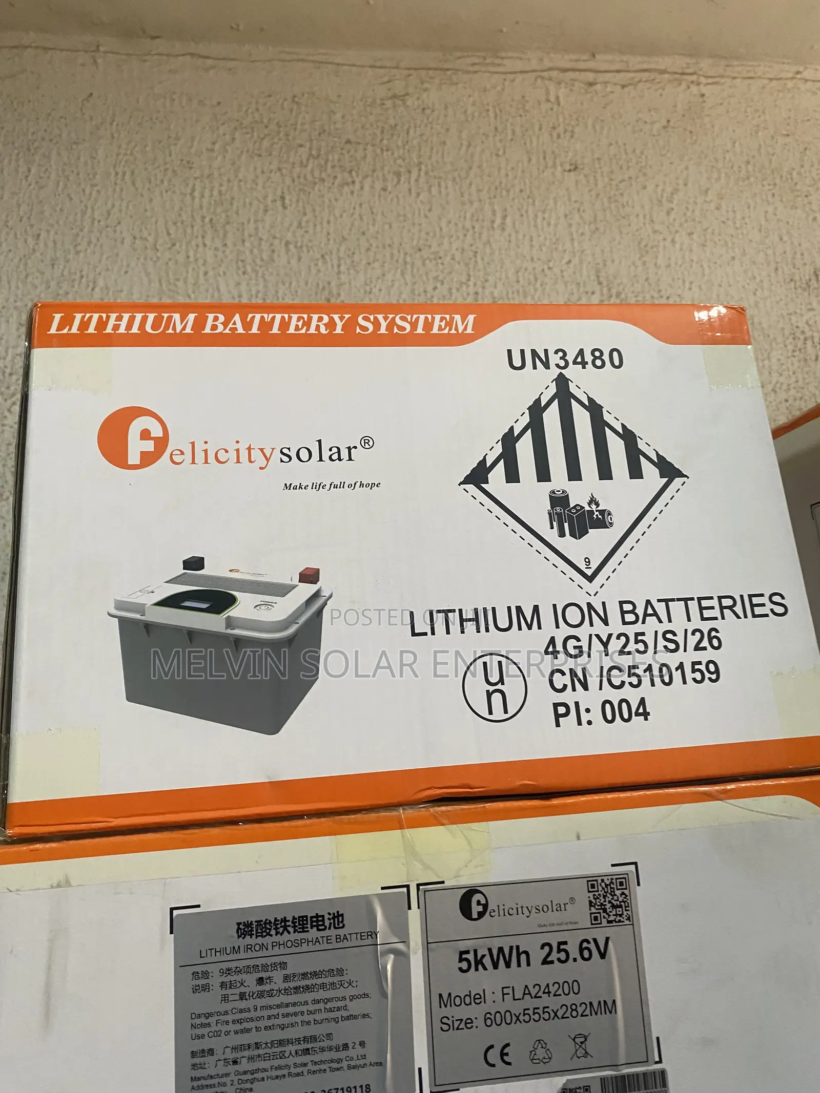 2.56kwh 12v Felicity Solar Lithium Ion Phosphate Batteries Available