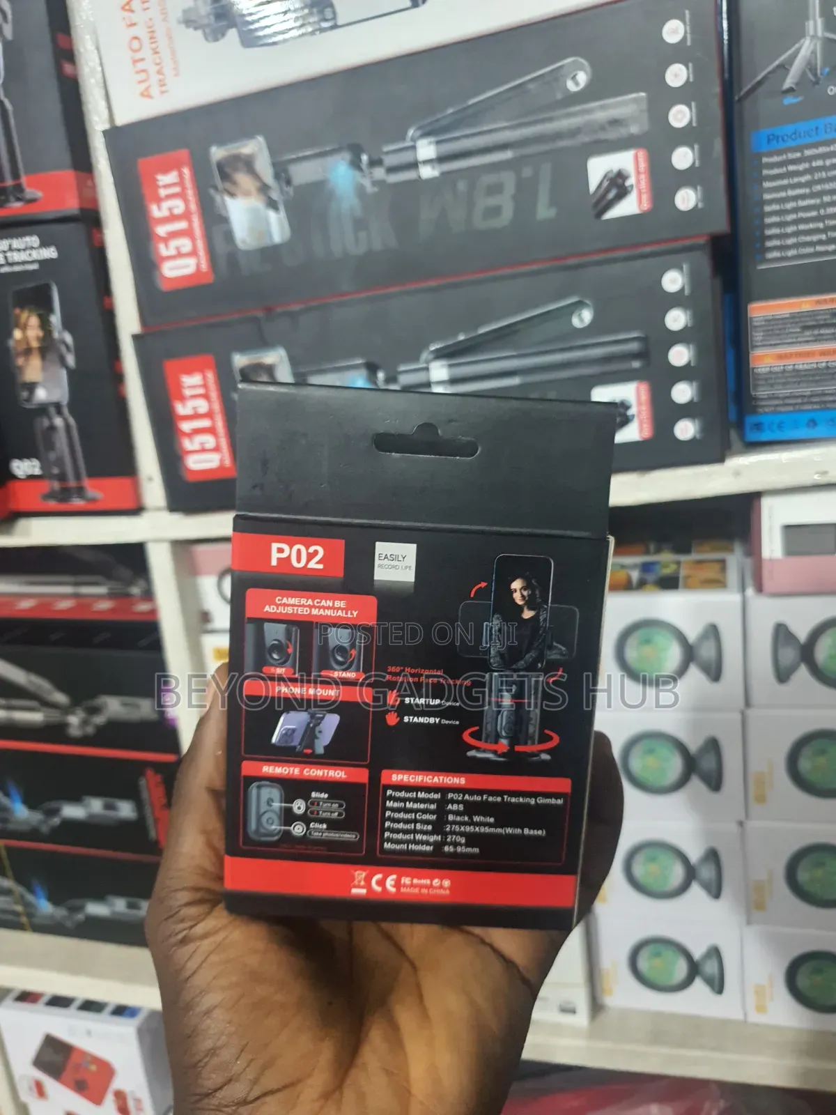 P02 Auto Face Tracking Desktop Gimbal Selfie Stick Tripod