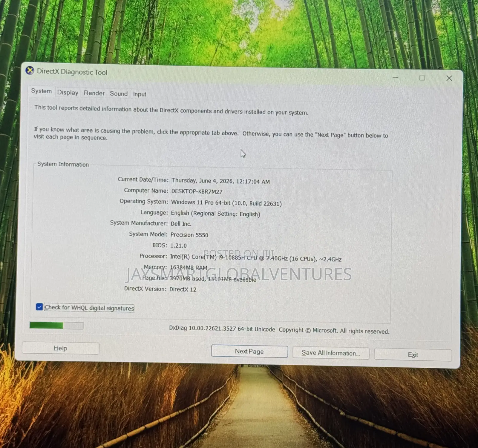 Laptop Dell Precision 5550 16GB Intel Core i9 SSD 512GB