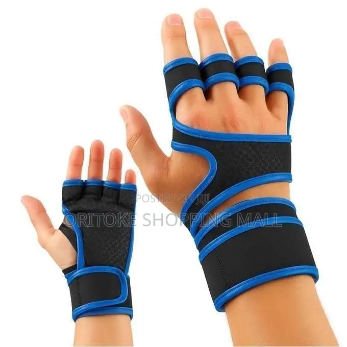 Wrist Wrap Fingerless Gloves For Gym / Cycling