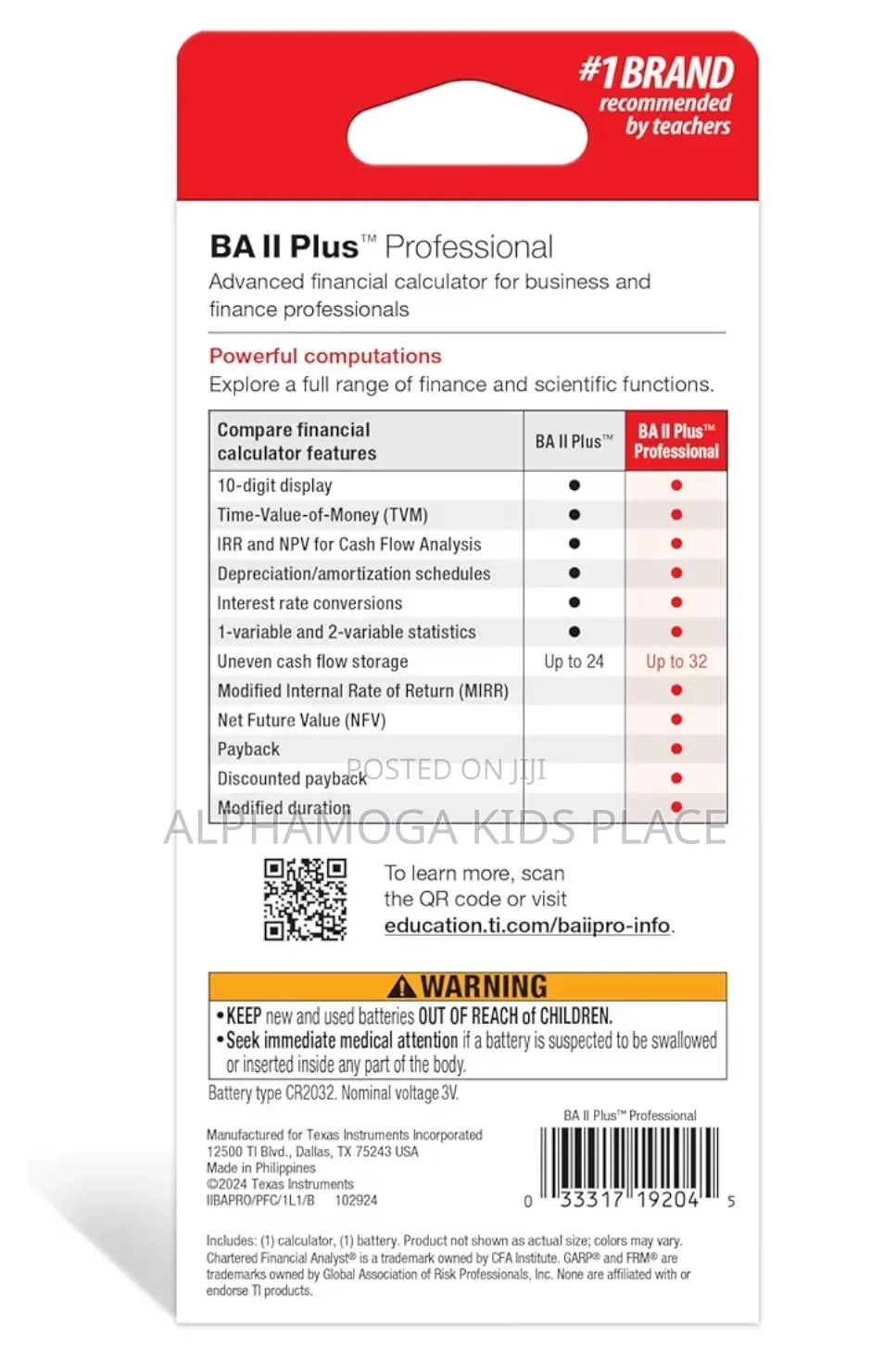 Texas Instrument Ii Plus Professional Calculator F