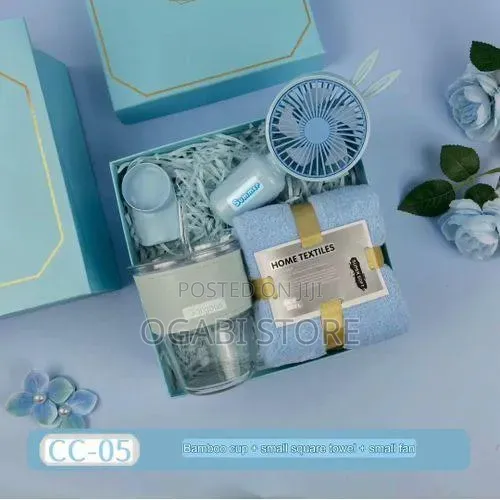 3-in-1 Gift Set – Fan, Cup Towel