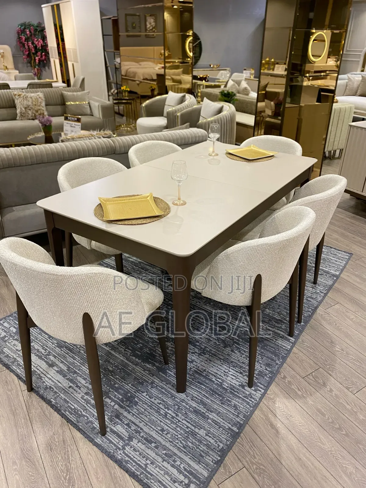 Luxury Turkish Dining Table Sets 6 Chairs