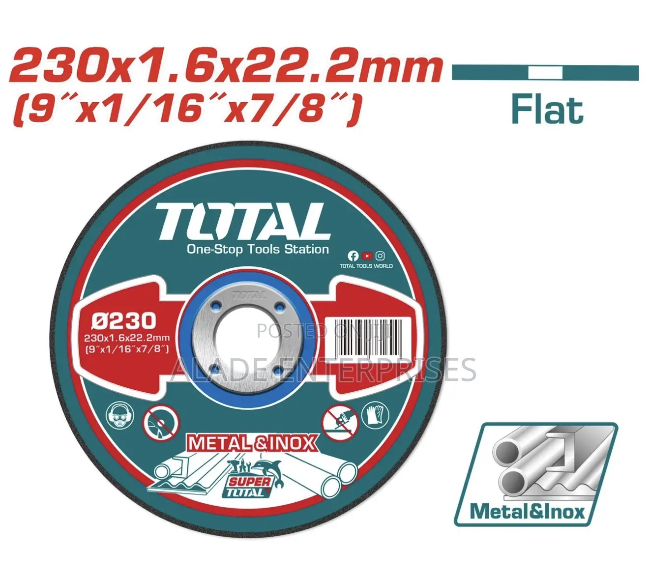 Total Metal Cutting Disc 230mm 9 Inches