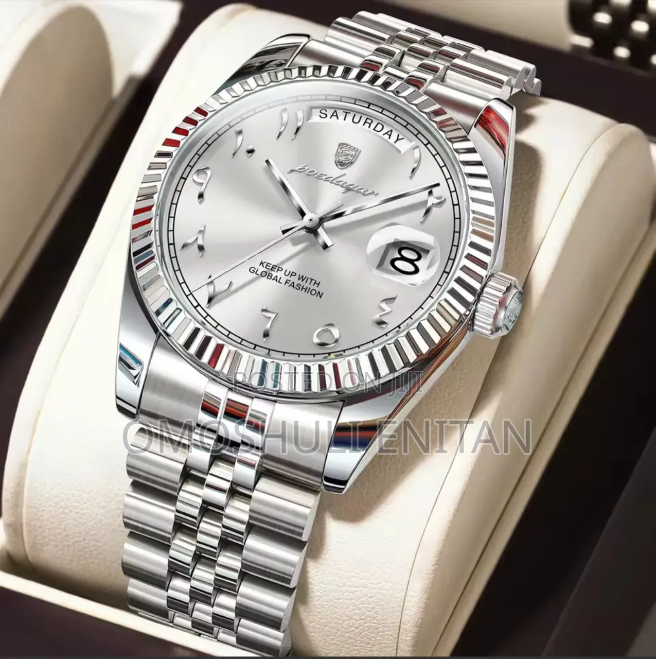 Poedagar Chain Watch.High Quality With Arabic Hour Marker