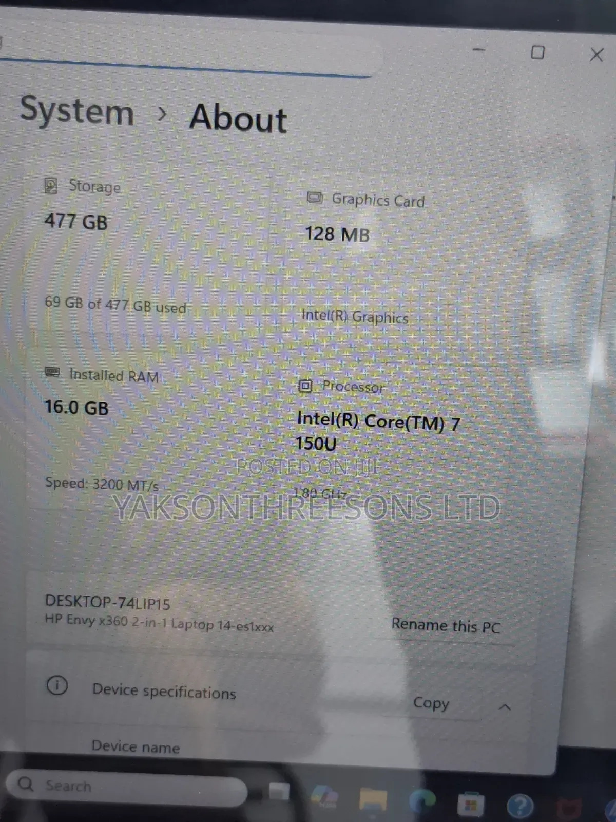 Laptop HP Envy X360 16GB Intel Core Ultra 7 SSD 512GB