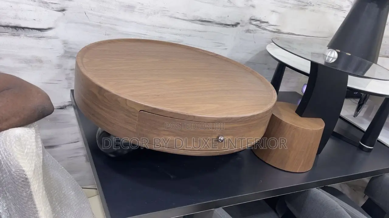 Circular Wooden Coffee Table Living Room Furniture