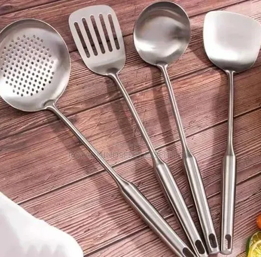 Quality 304 Stainless Steel Silver Single Cooking Spoon