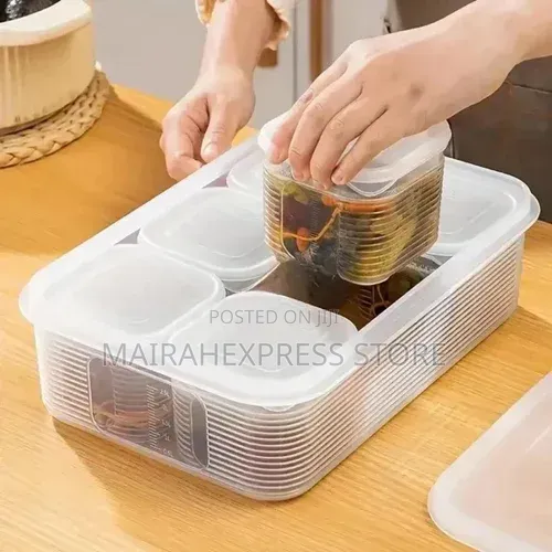 Ashora 6in1 Refrigerator Storage Containers With Drain Baskets B3s