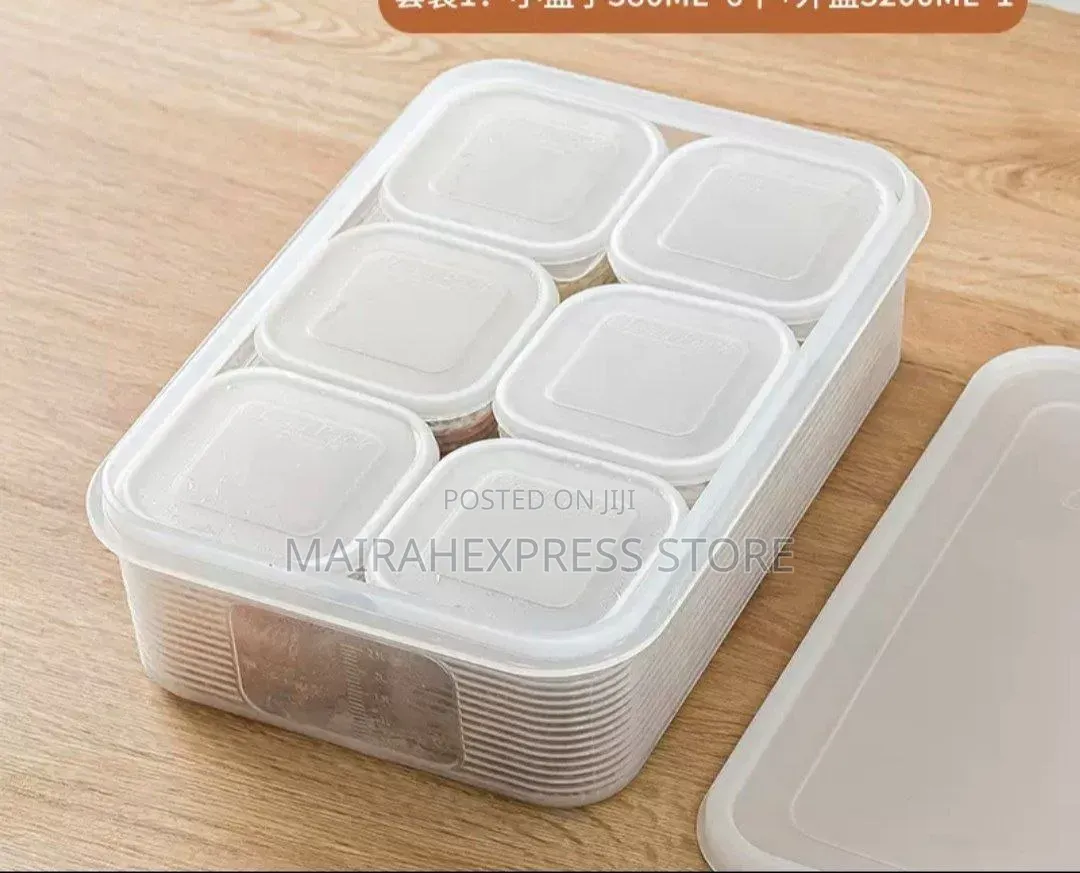 Ashora 6in1 Refrigerator Storage Containers With Drain Baskets B3s