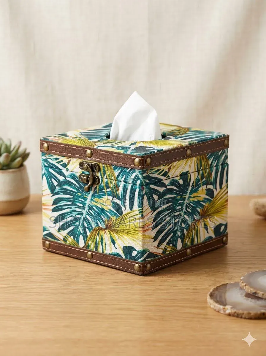 Tropical Leaf Tissue Box Cover