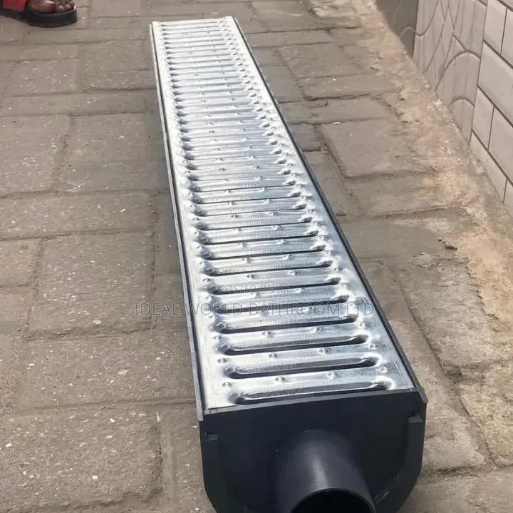 100cm Compound Floordain Black Iron Face