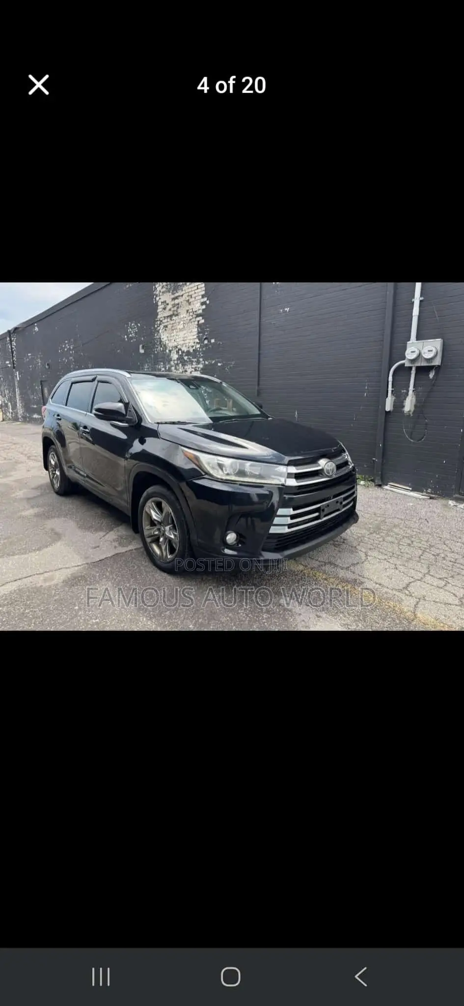 Toyota Highlander Limited Platinum 4x4 V6 (3.5L 6cyl 8A) 2017 Black
