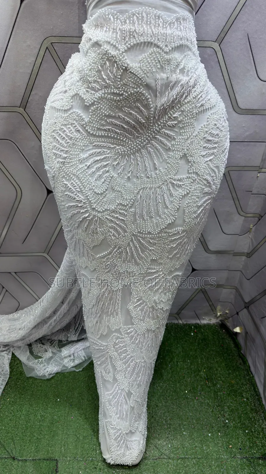 Luxury Full Hand Beaded Lace for Bride, Reception, After Party Wears