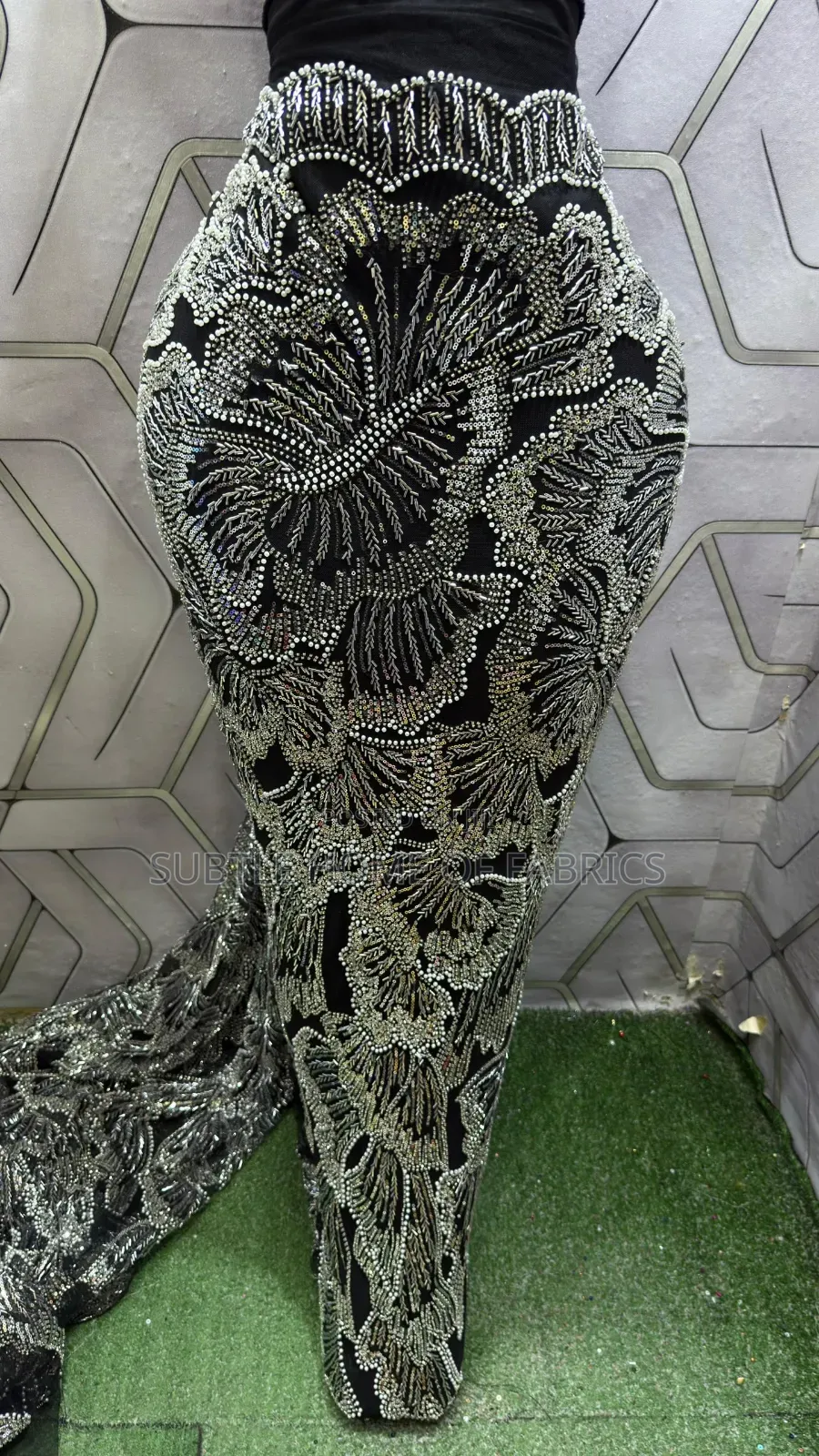Luxury Full Hand Beaded Lace for Bride, Reception, After Party Wears
