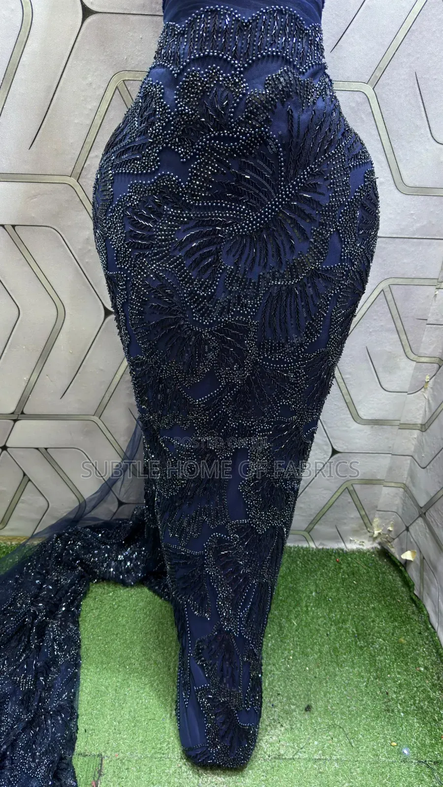 Luxury Full Hand Beaded Lace for Bride, Reception, After Party Wears