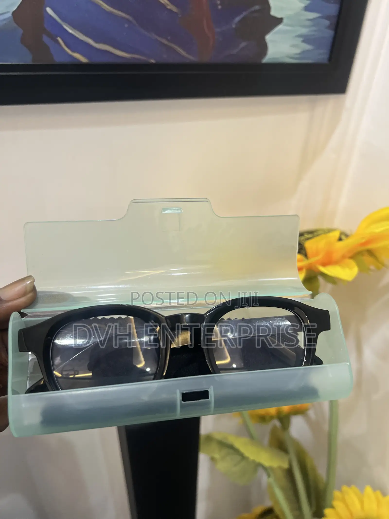 Black Clear Lenses Glasses With Blue Light Protect
