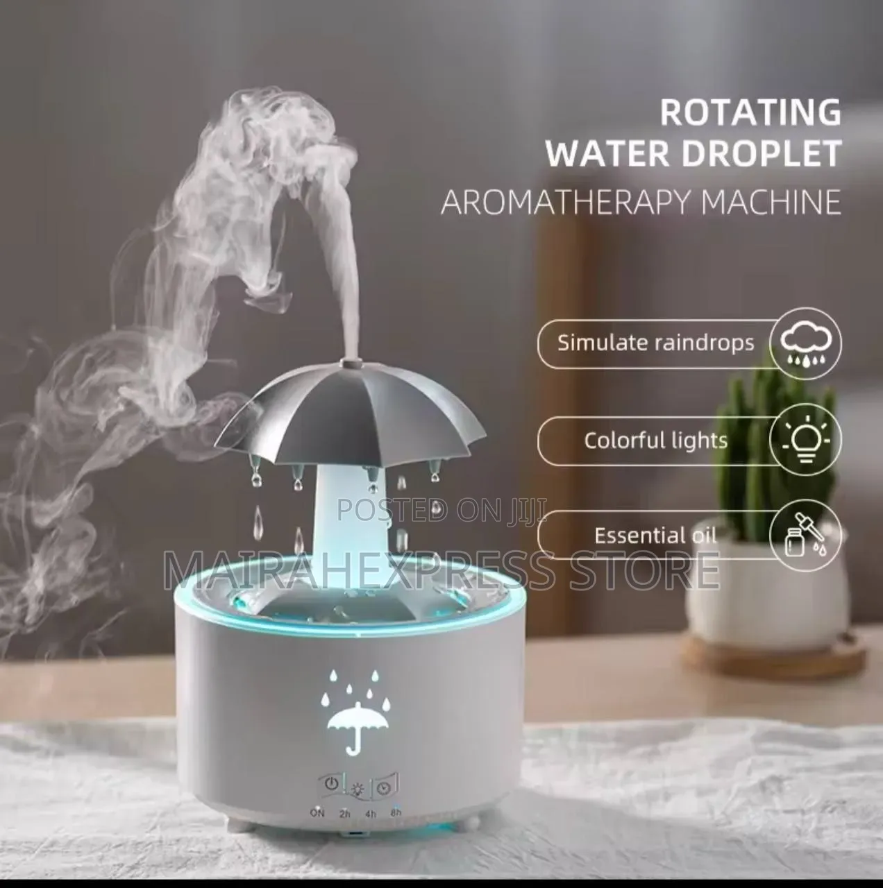 Creative Umbrella Water Drop Air Humidifier With Colorful Light T361