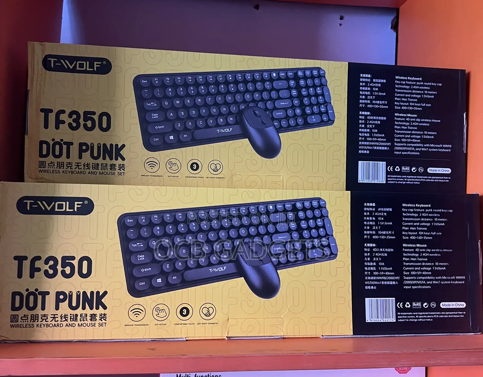 T-Wolf Tf350 Wireless Keyboard and Mouse