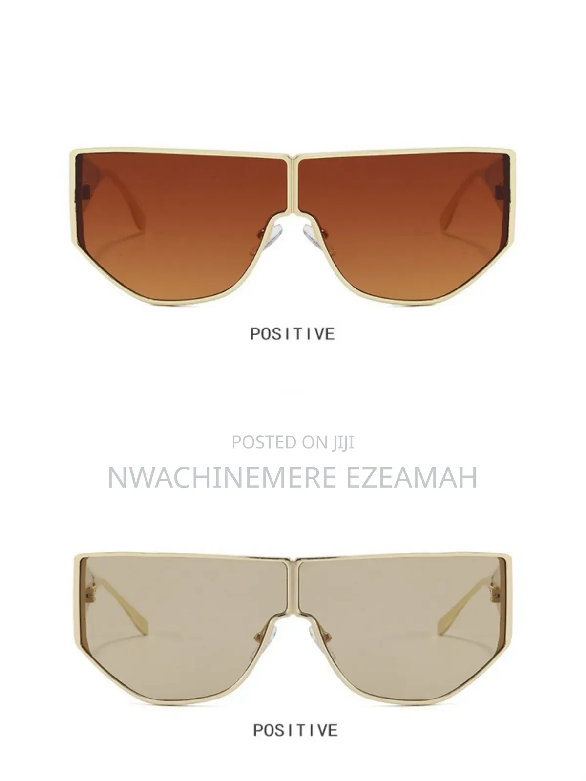Oversized Pretty Sunglasses –Brown,Tea Gradient Lens + Suede Pouch