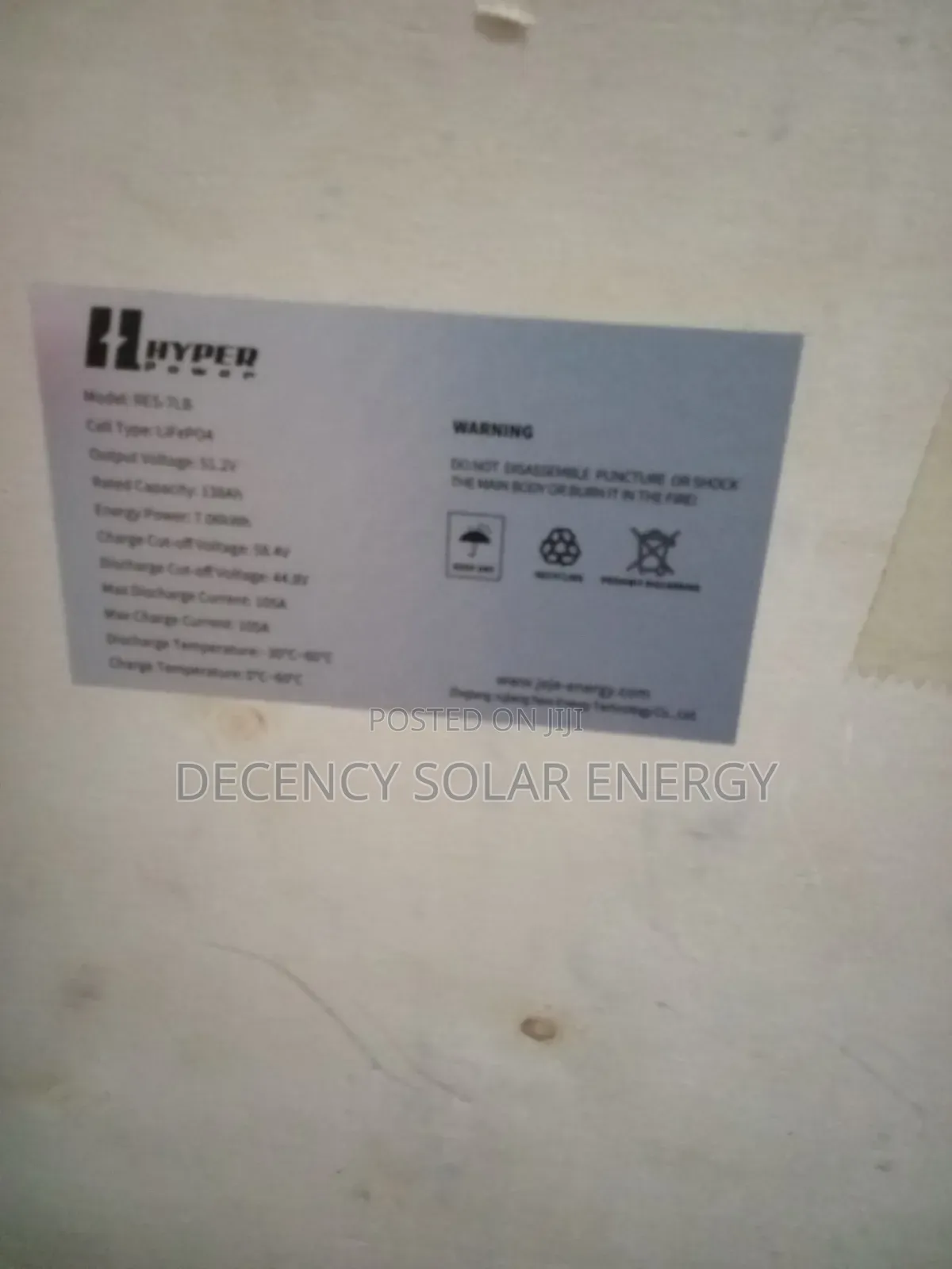 12.5kwh Hyper Power Lithium Ion Battery