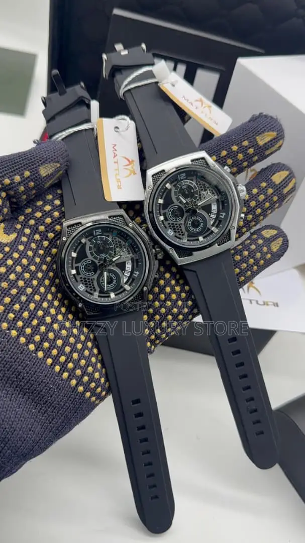 Matturi Quality Luxury Men Rubber Strap Wristwatchma