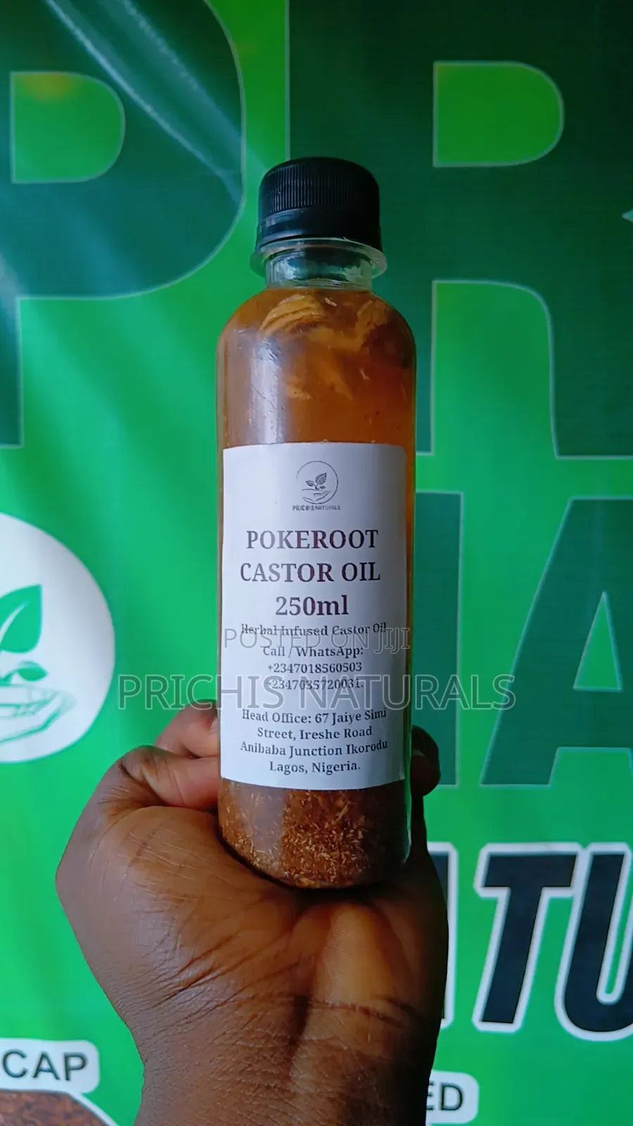Pokeroot Castor Oil 100ml– Herbal Massage Oil for Fertility & Wellness