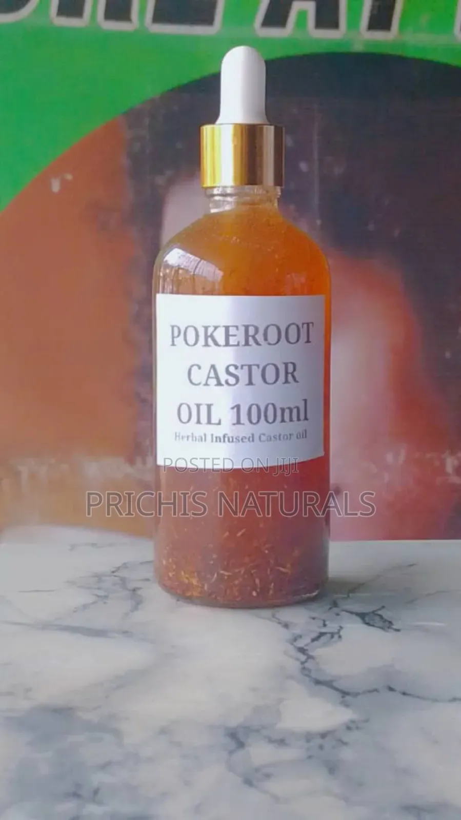 Pokeroot Castor Oil 100ml– Herbal Massage Oil for Fertility & Wellness