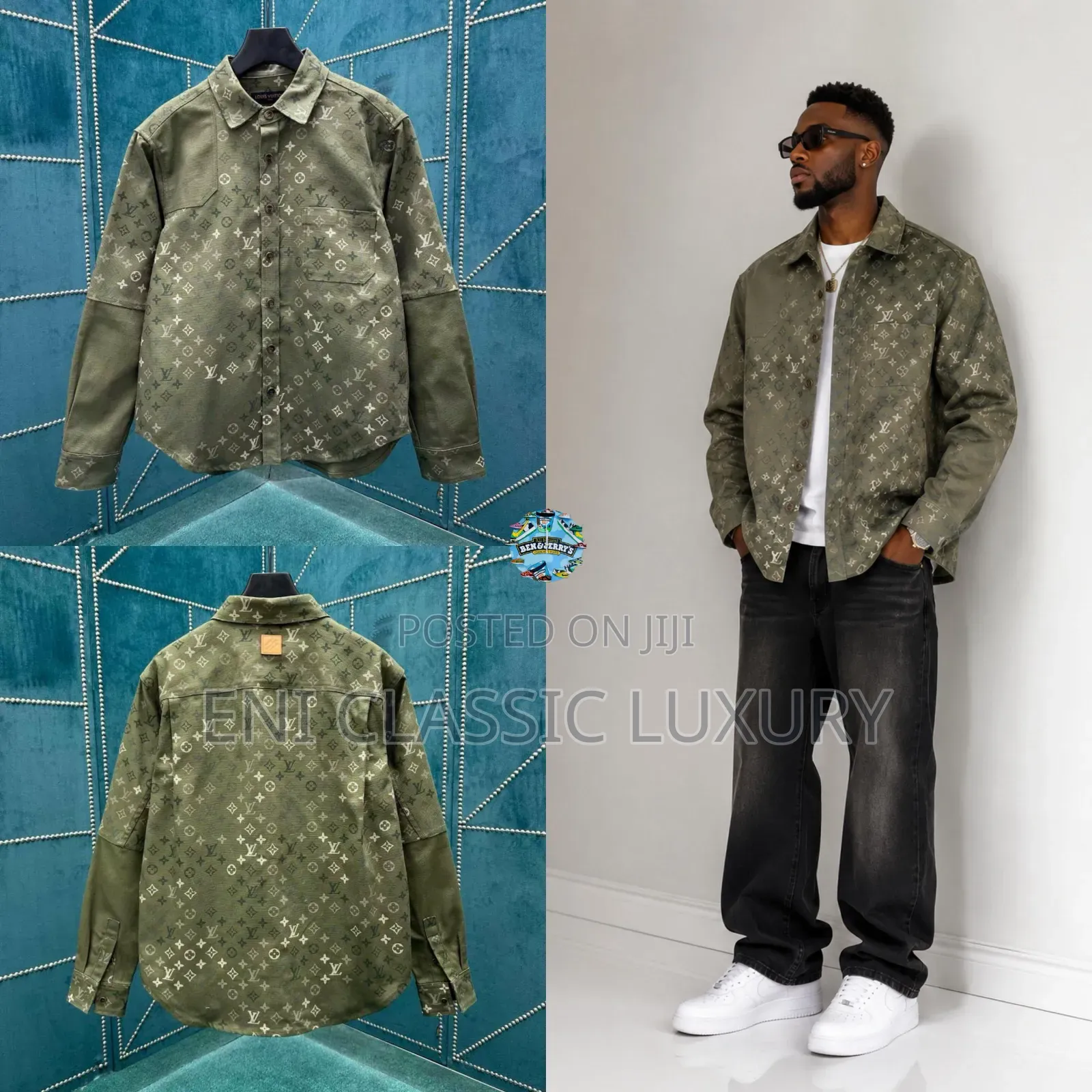 Louis Vuitton Denim Monogram Jacket Best Quality Well Banded Package