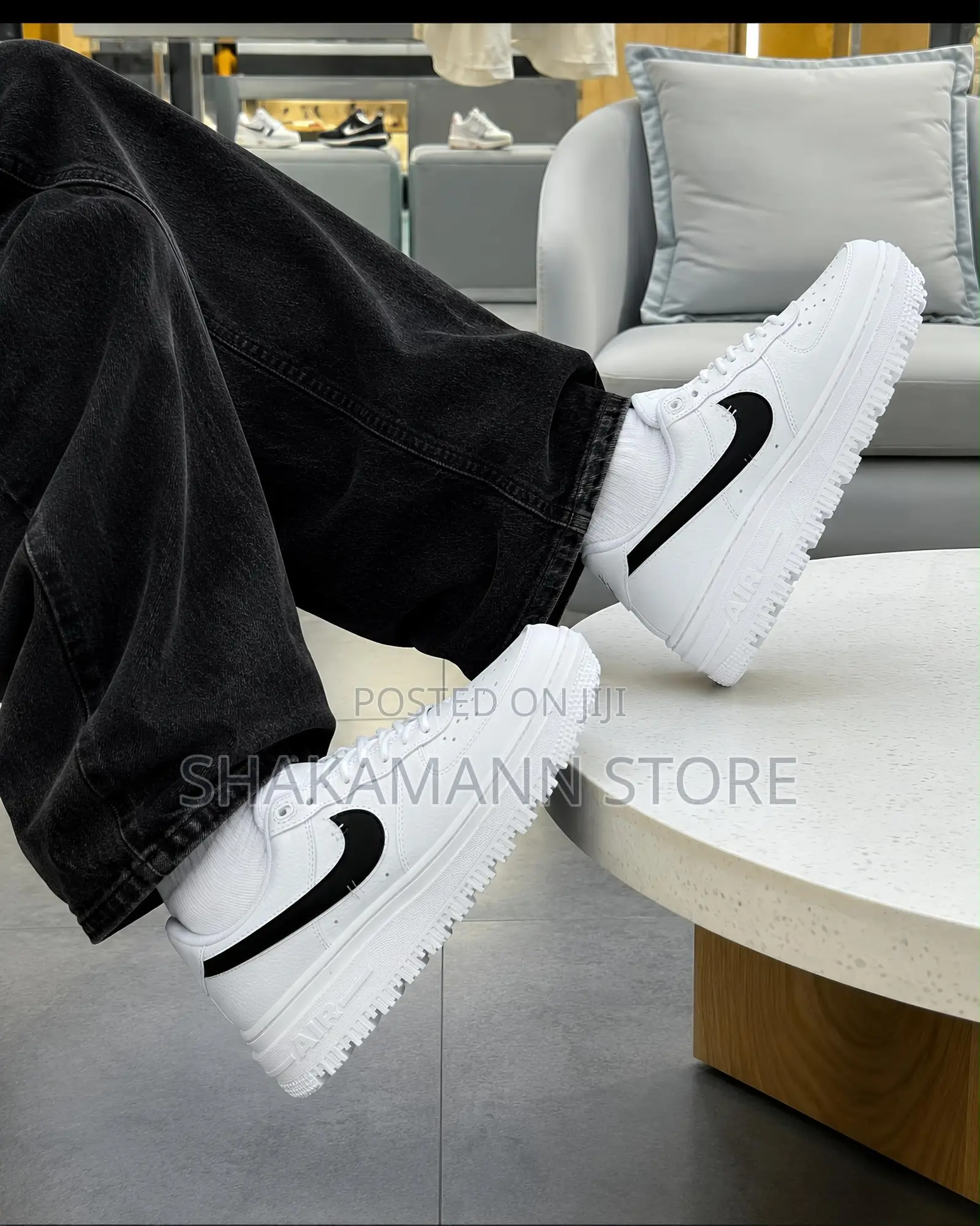 High Quality Nike Air Force 1 White and Black Swoosh—