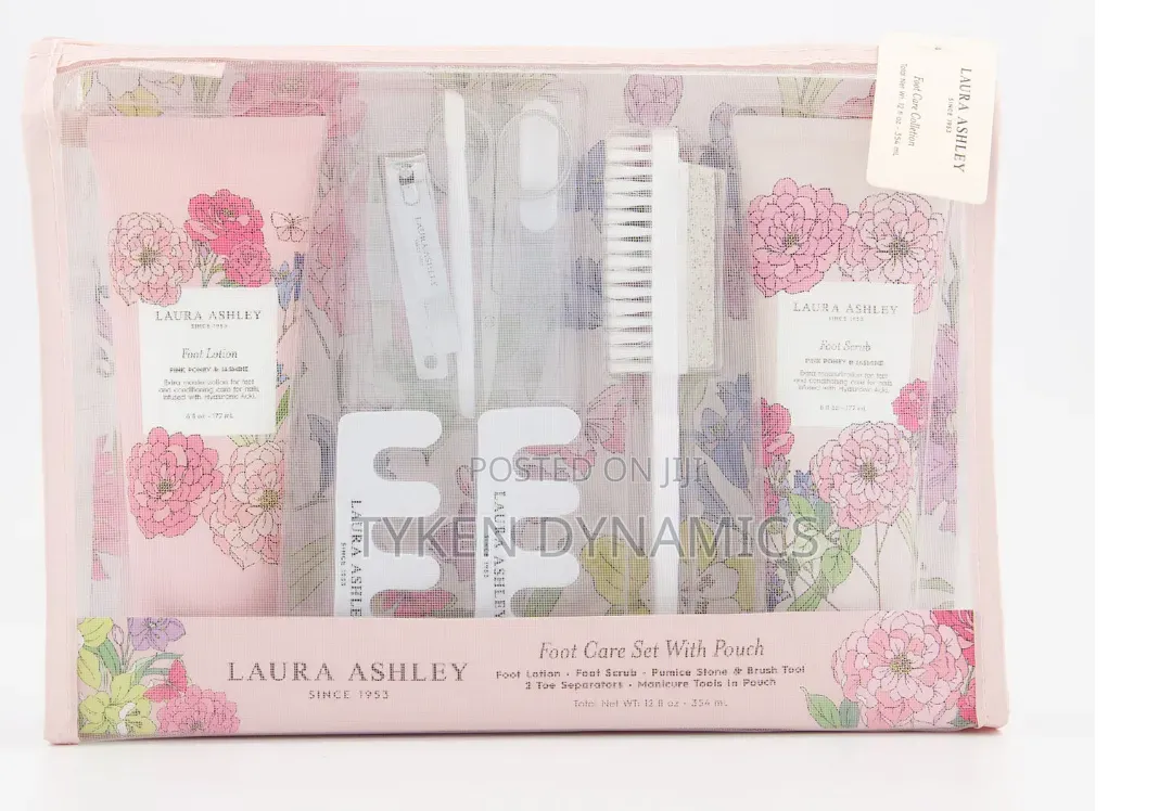 Laura Ashley 10 Piece Foot Care Set With Pouch