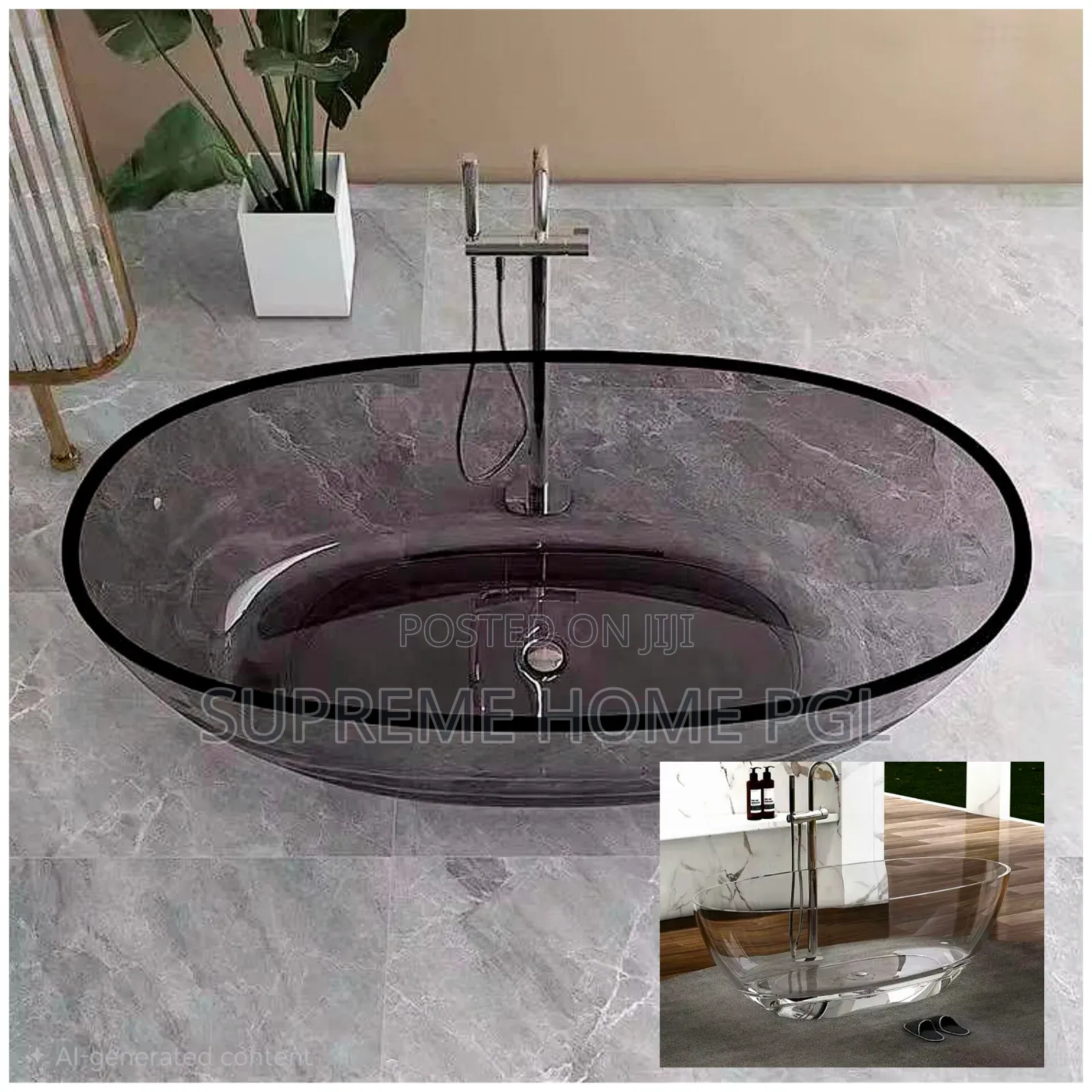 High Quality Transparent Bathtub